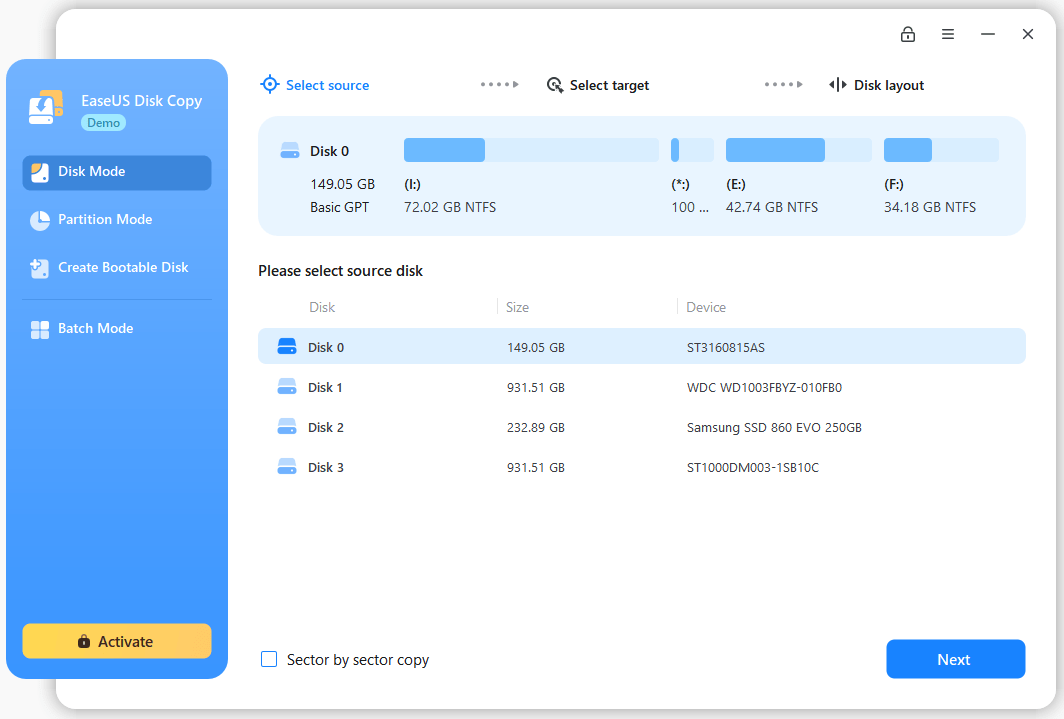 EaseUS Disk Copy Download for Windows